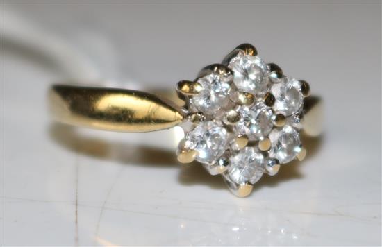 18ct diamond cluster ring